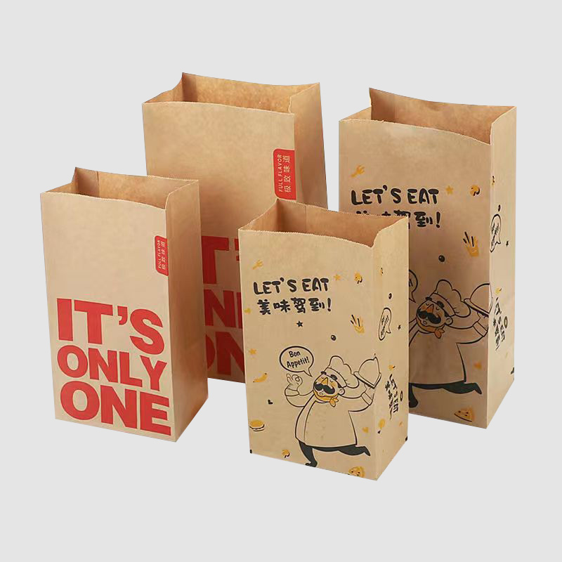 Custom Print Brown Kraft Bread Bags