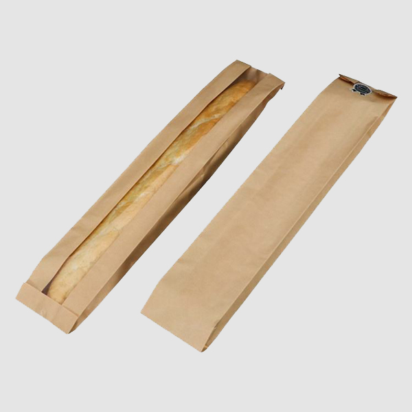 French Baguette Plain Kraft Packaging Bags