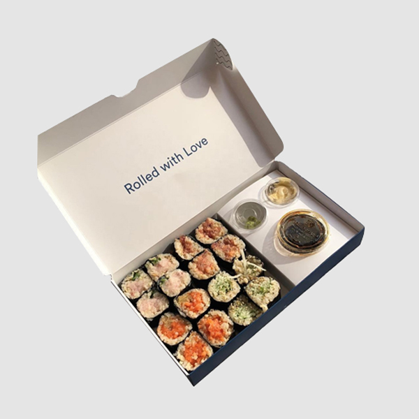 Food Grade Paper Sushi Takeaway Box with Divider