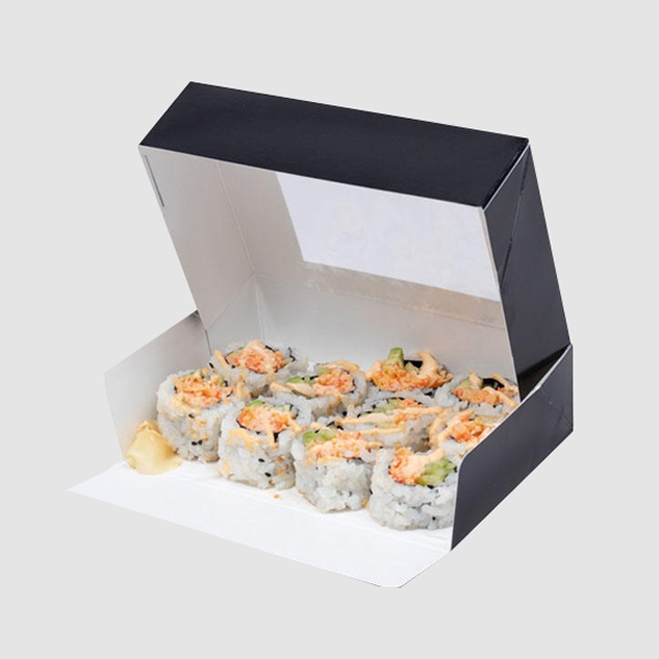 Custom Print Paper Sushi Trays with Window