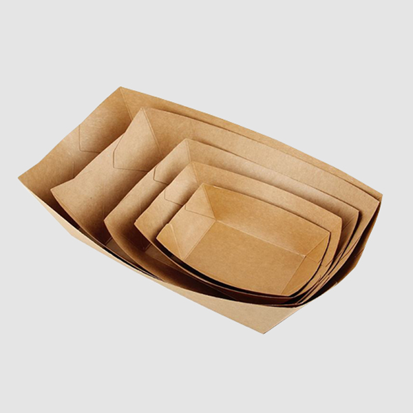 Custom Print Disposable Kraft Food Tray