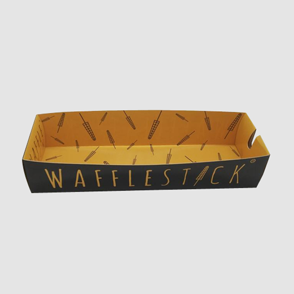 Custom Logo Waffle Stick Paper Food Tray