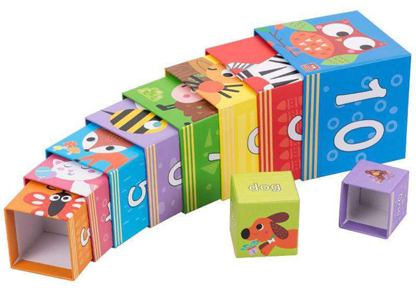 Custom Printed Cardboard Stacking Cubes